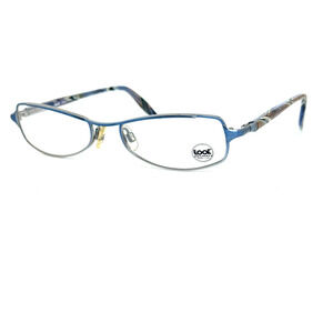 LOOK Eyeglasses Frames 51-17-135 Blue‎ Full Rim H14399